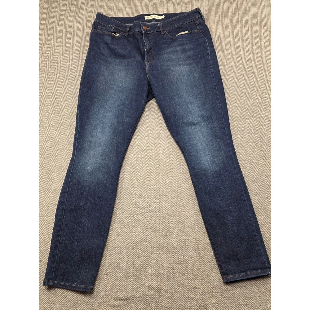 Levi Strauss Signature Mid Rise Skinny Jeans‎ Dark Wash Women's Size 16